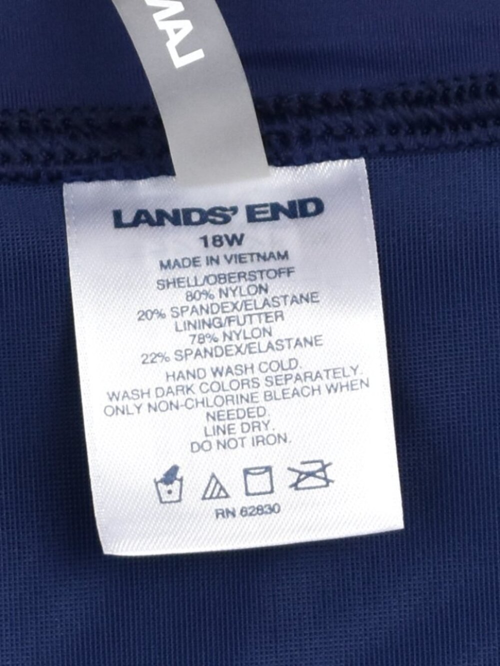 Lands' End Stripe Tankini Swim Skirt Set - 18W - Picture 8 of 9